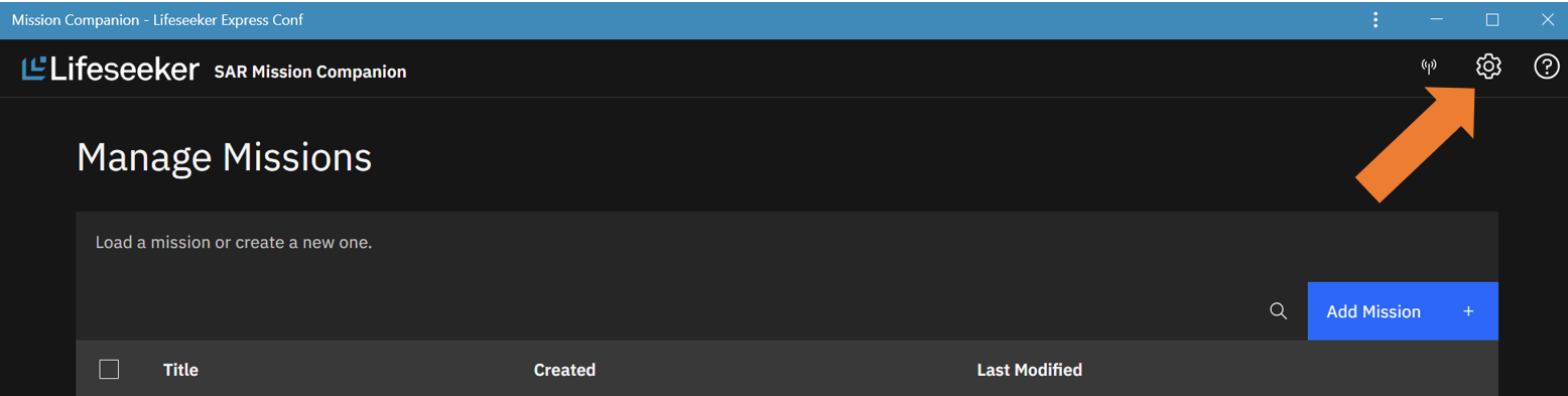 Lifeseeker Mission Tools Configuration Settings