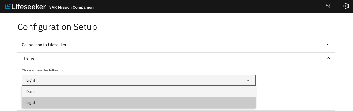 Theme Tab on the Configuration Page